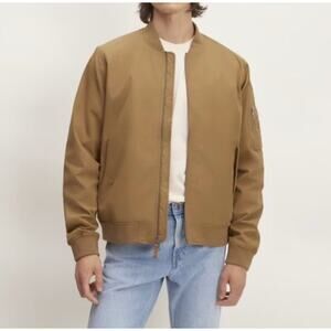 Everlane The Bomber Jacket Lightweight Toasted Coconut Men Large NWT FLAW